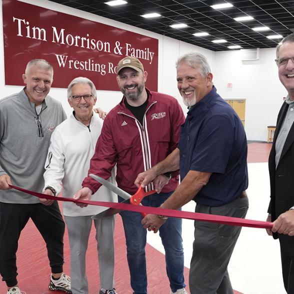 Ribbon cutting for Tim Morrison & Family Wrestling Room