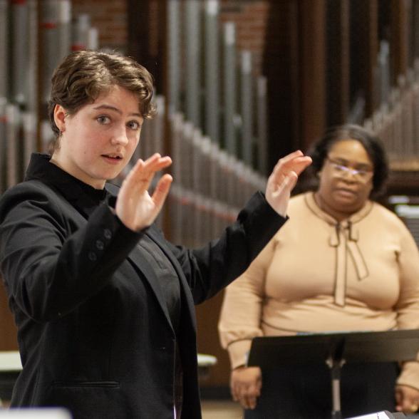 Westminster students rehearsing