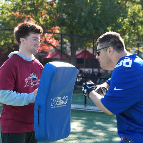 Rider student volunteering at Special Olympics NJ