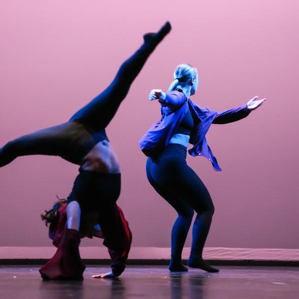 Rider Dance students performing on stage
