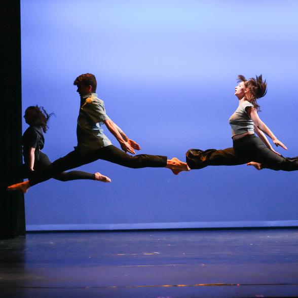 Rider Dance students performing on stage