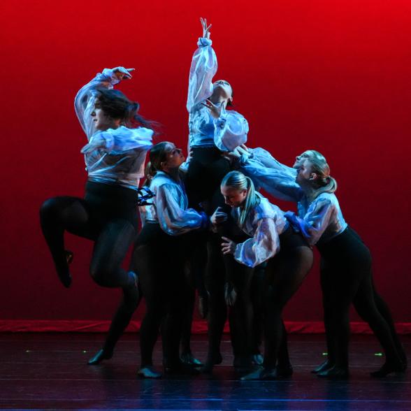 Rider Dance students performing on stage
