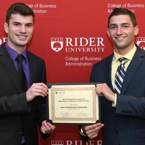 Two Rider students win $500 to help develop their invention