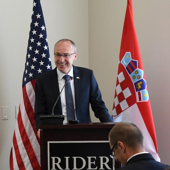 Rider University Hosts Defense Minister of the Republic of C