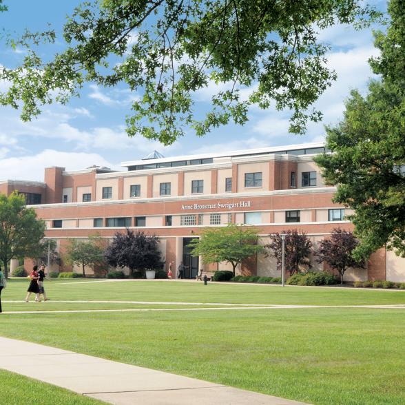 Picture of Rider Campus overlooking Sweigart Hall