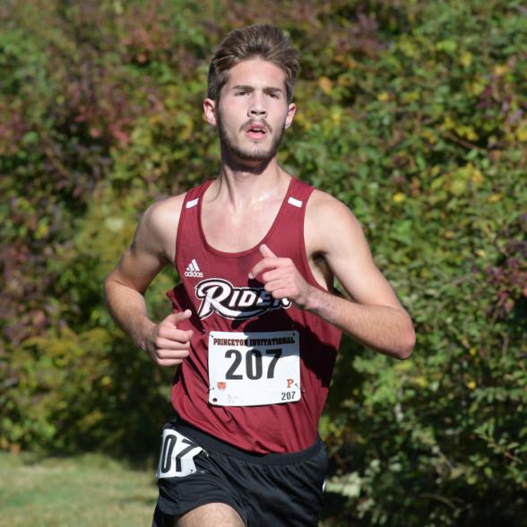 Cross-country runner competes.