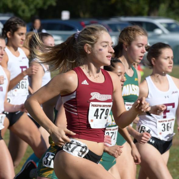Cross-country runner competes.