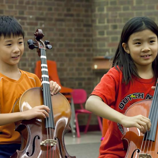 Students playing cello