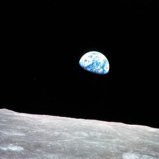 view of the earth from the moon