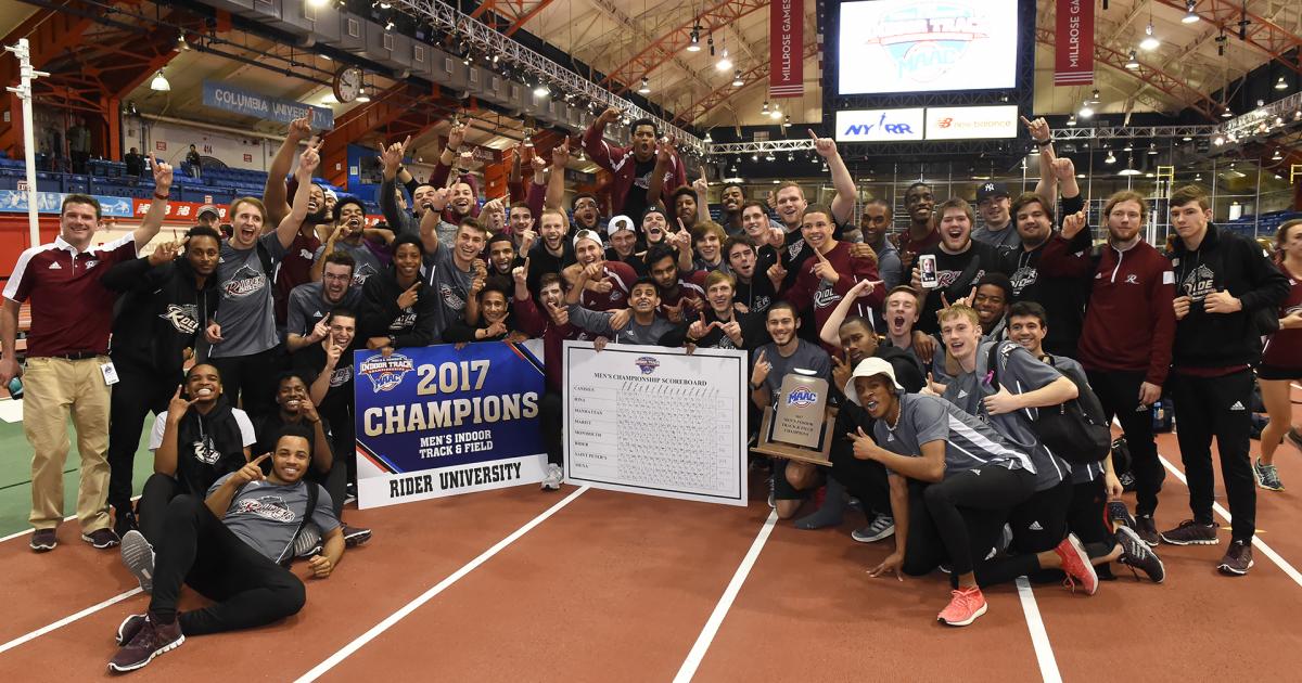Rider men’s track and field team wins MAAC Indoor Championship Rider