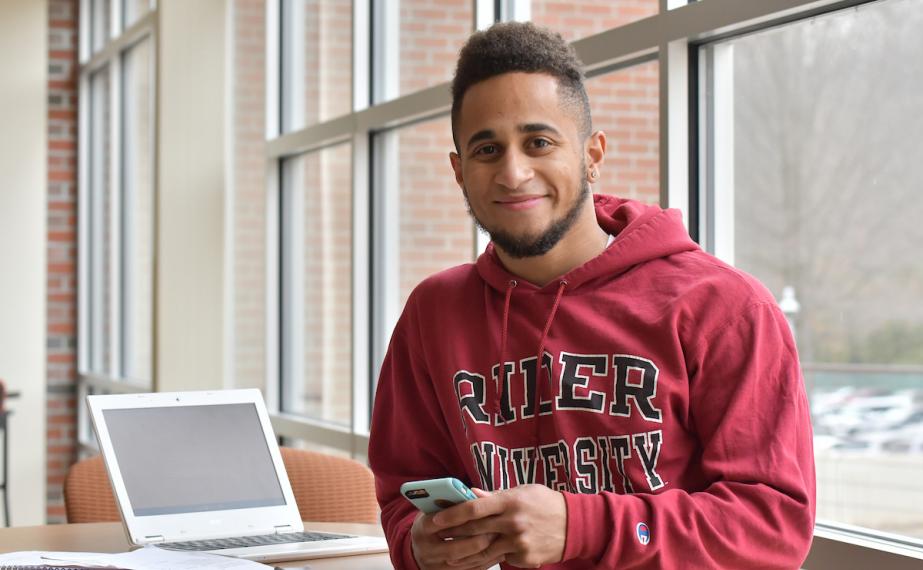 Student at a computer