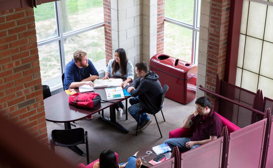 Students in a study group.