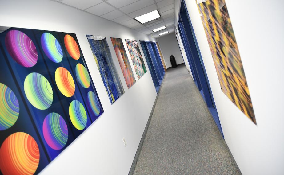 Science and technology center hallway