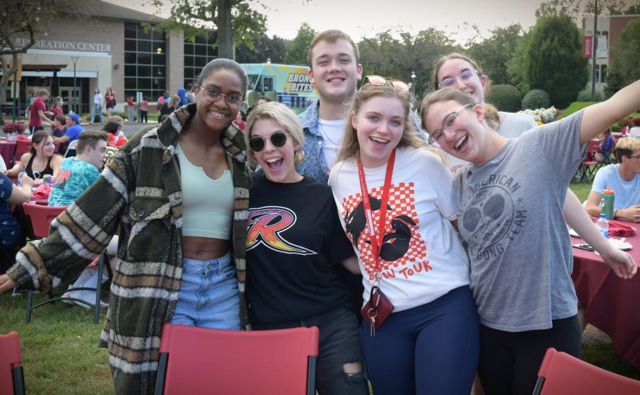 Rider students celebrate together