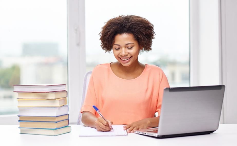 Woman at computer