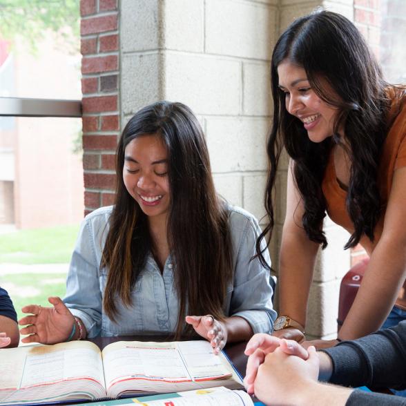 Students in a study group