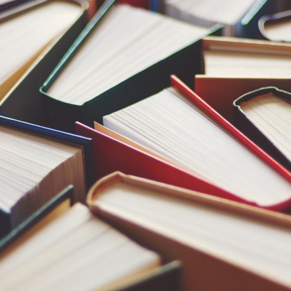 Books on table