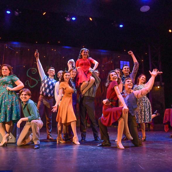 Students perform in Bright Star the musical