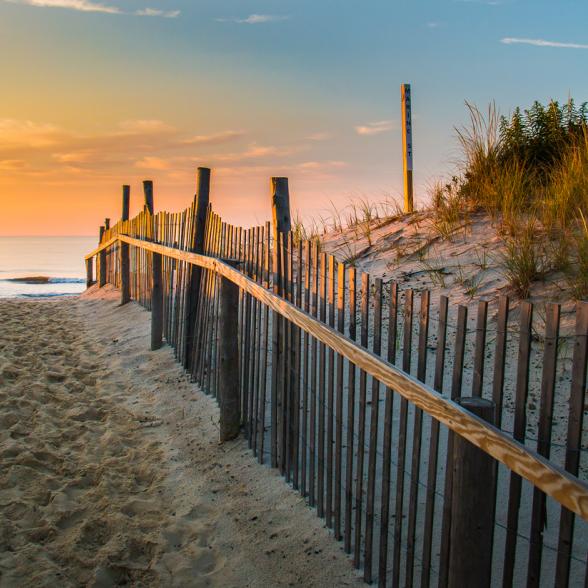 Sunset on the beach.