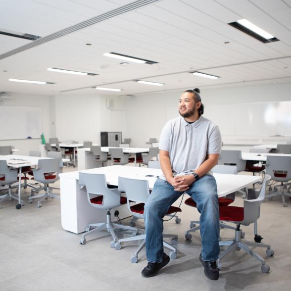 Continuing Education student sits in classroom