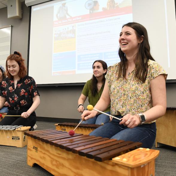 Students in music education program