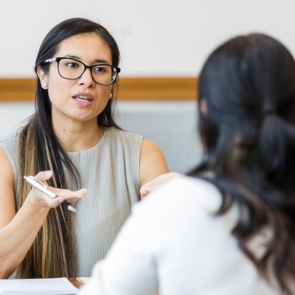 woman coaching client