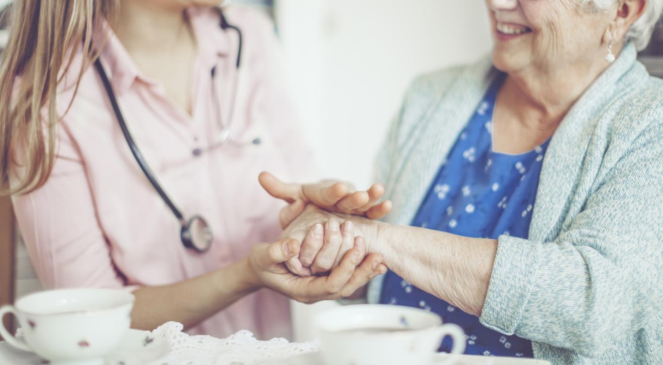 A nurse with an older patient.