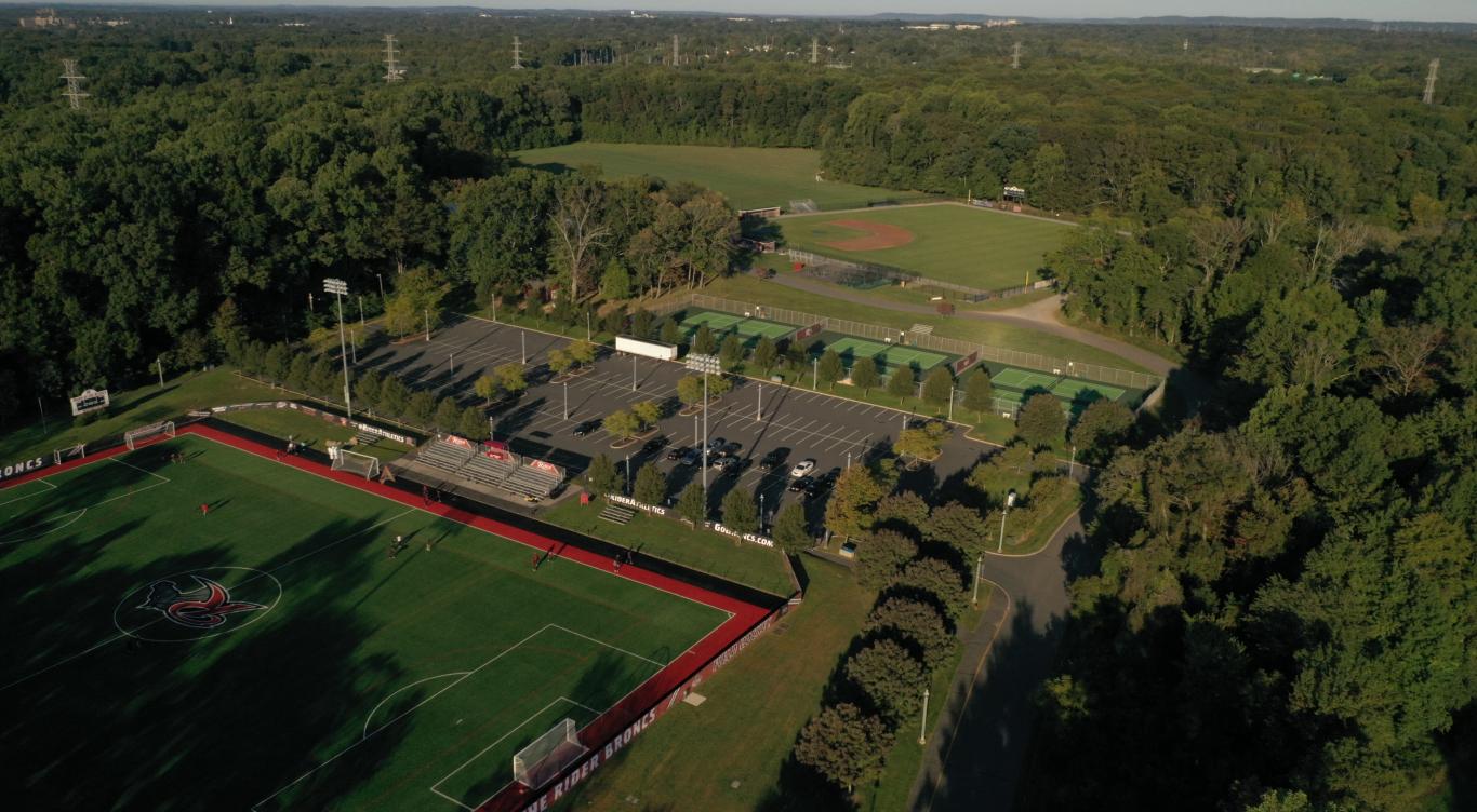 Aerial view of athletic fields