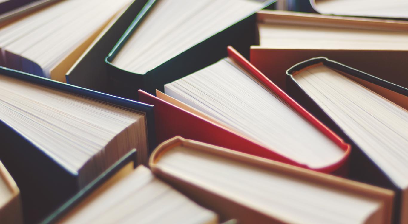 Books on table