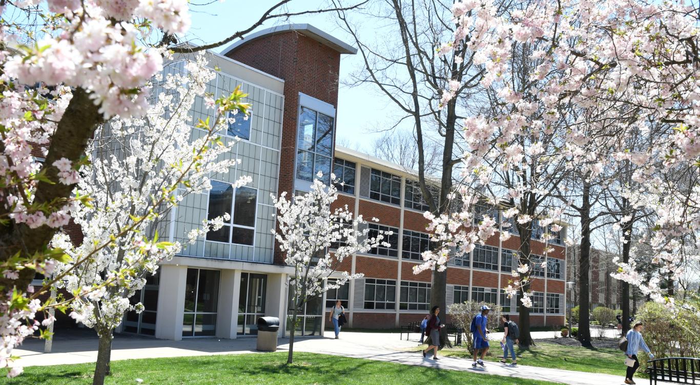 Rider campus in spring