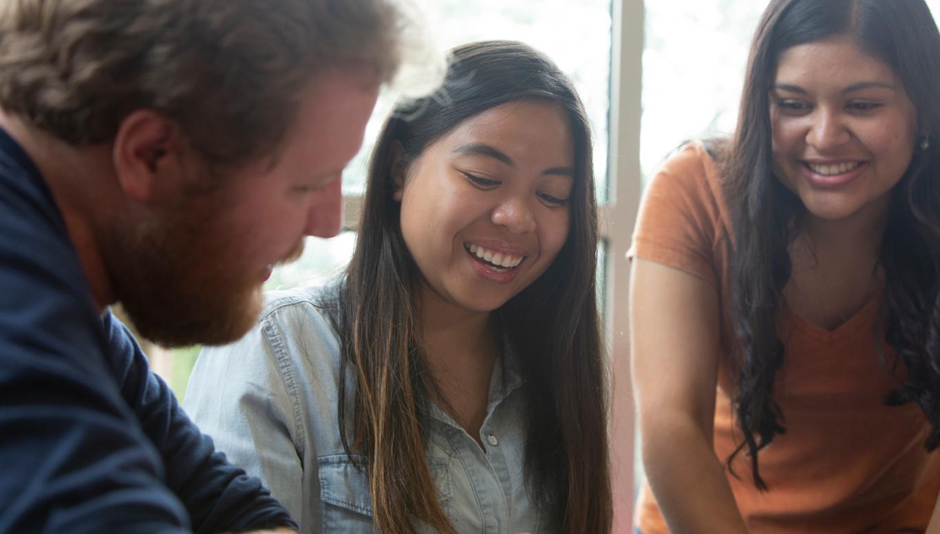 Study group working on a project