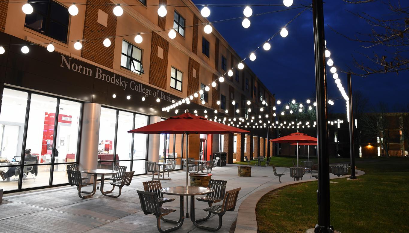 Sweigart exterior at night