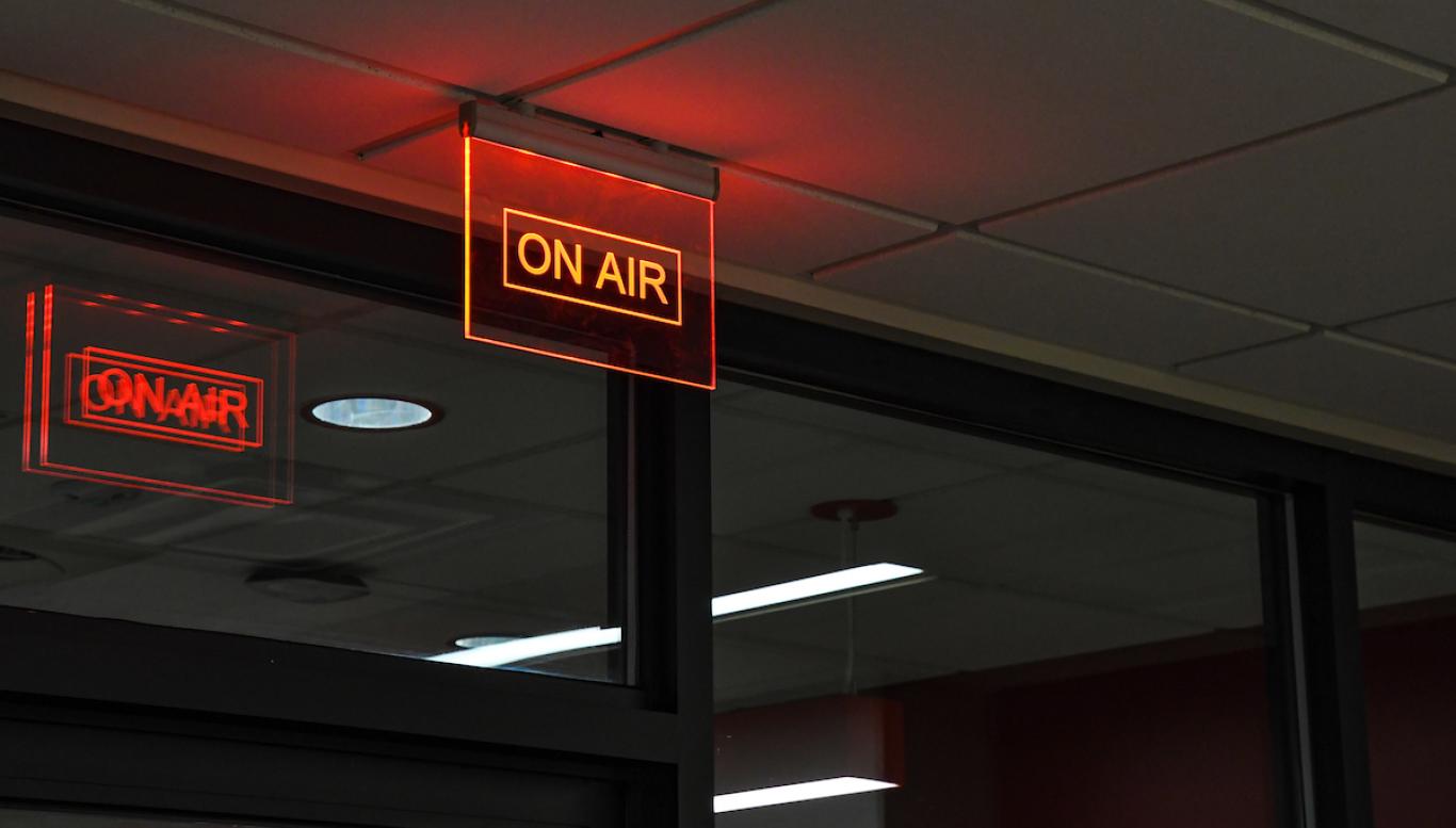 On Air sign outside of radio station