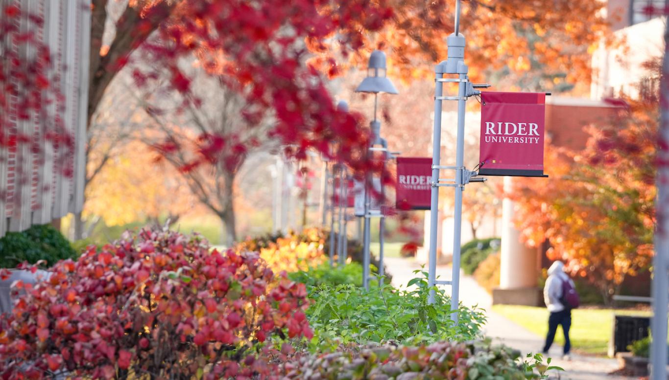 Rider campus in the fall