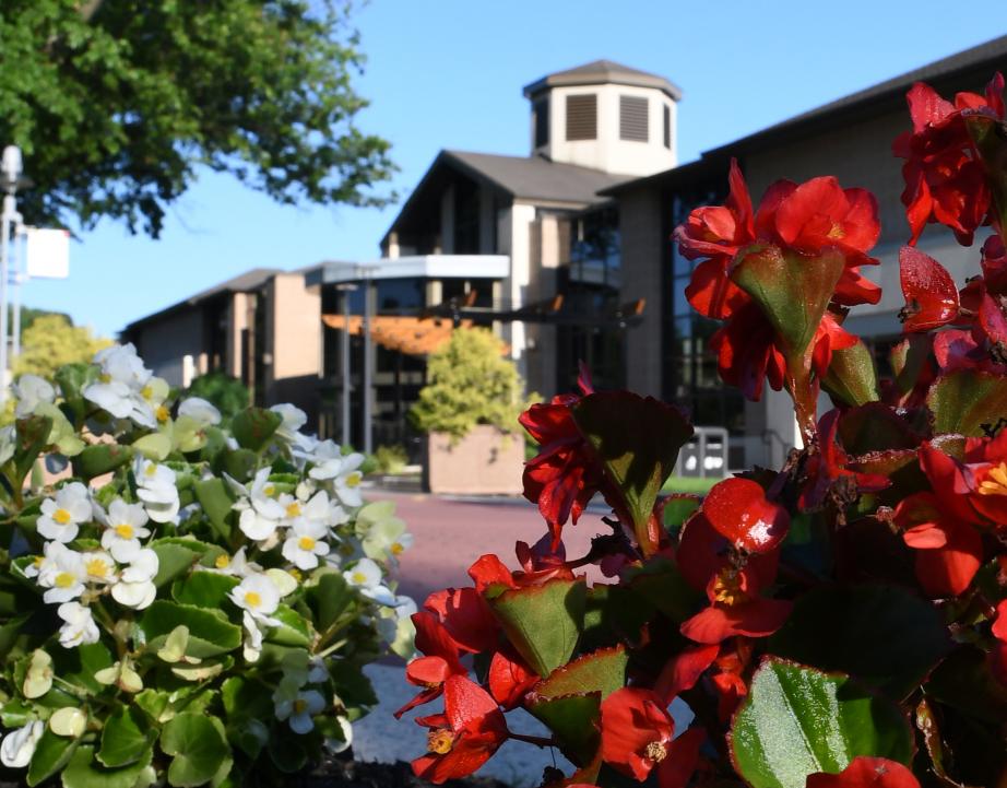 Rider campus building in summer