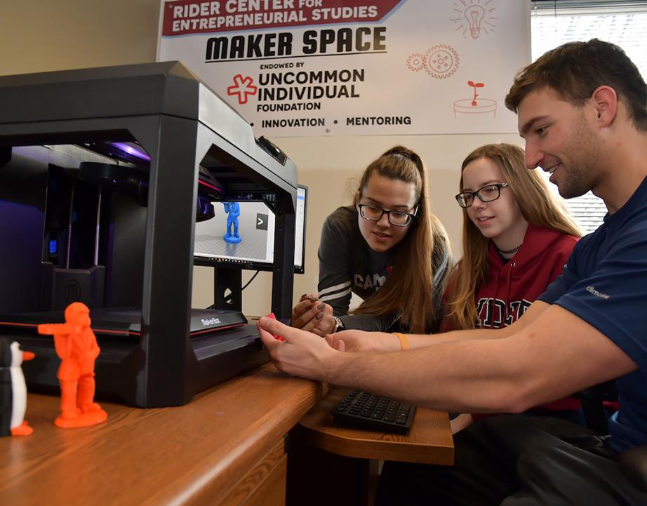 Students in the Maker Space