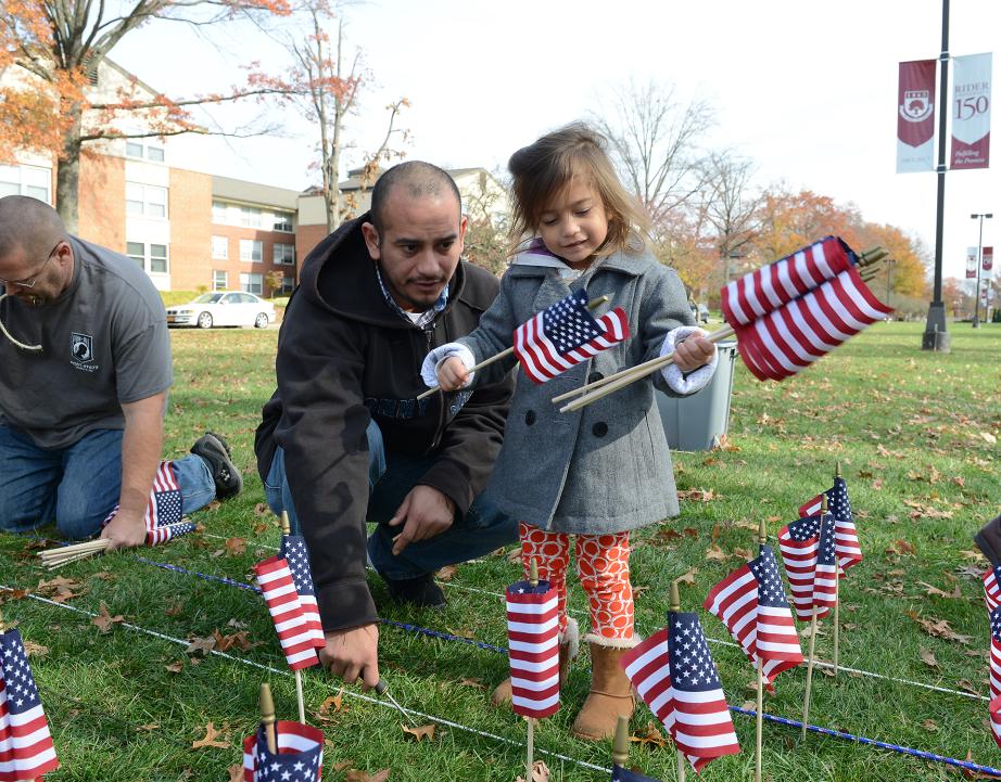 Volunteers at Plant-a-Flag