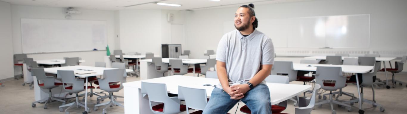 Continuing Education student sits in classroom