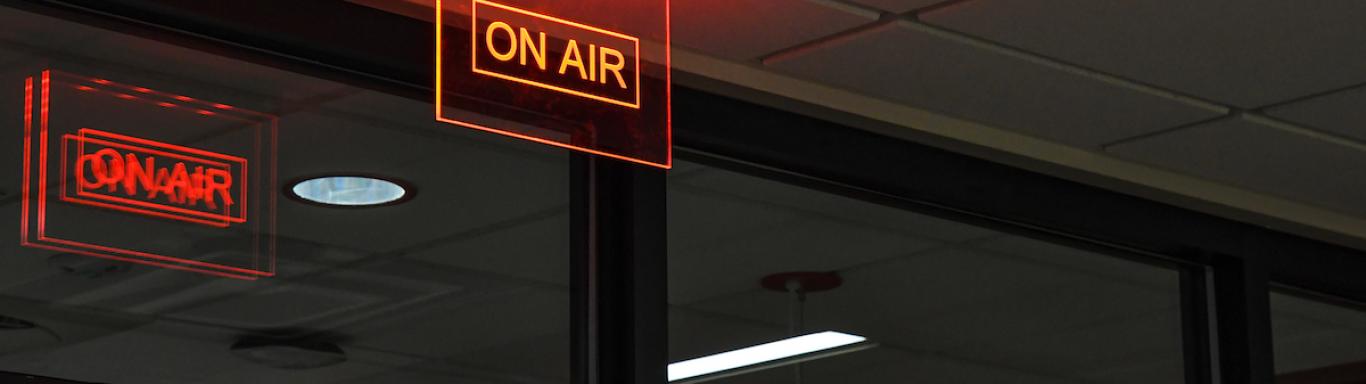 On Air sign outside of radio station