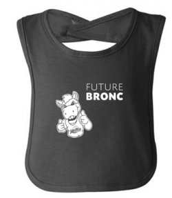 Future Bronc baby bib