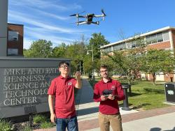 Dr. Lu and Matt Weg '22