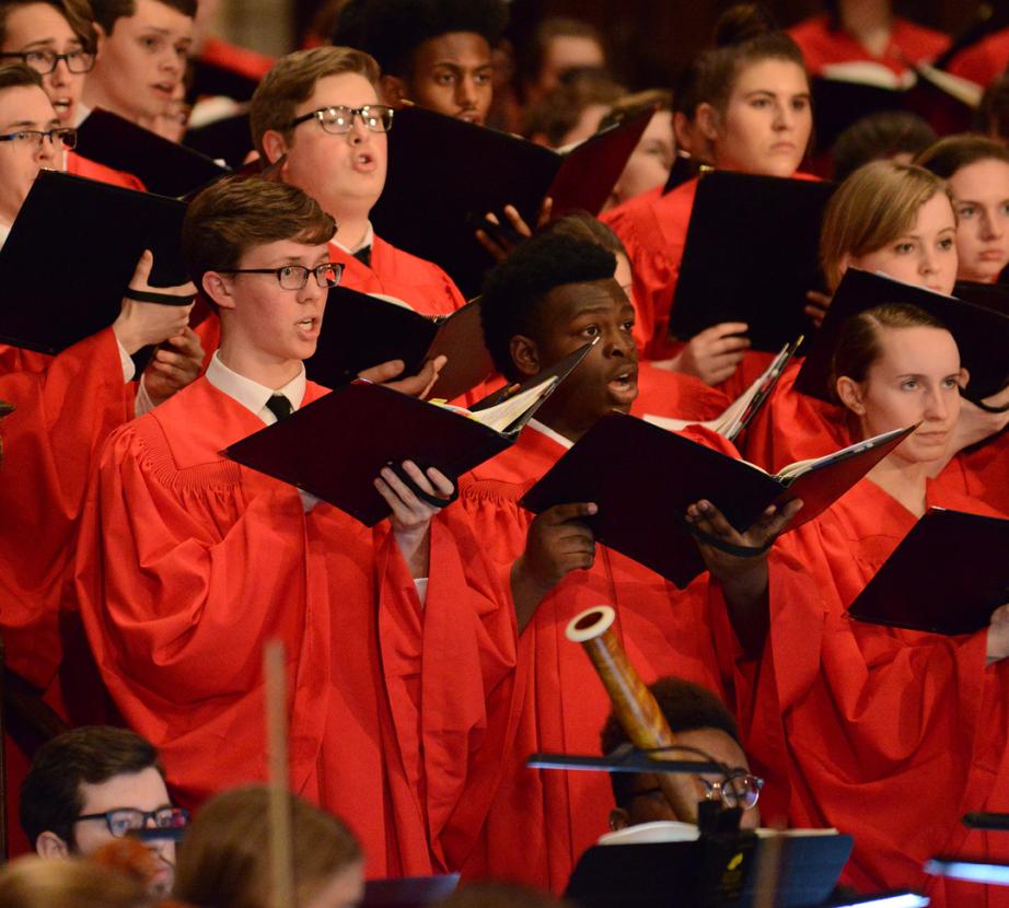 Westminster choir students at performance