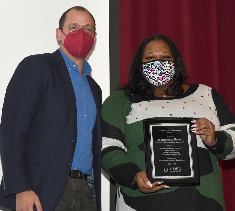 Monte Brown at the awards ceremony