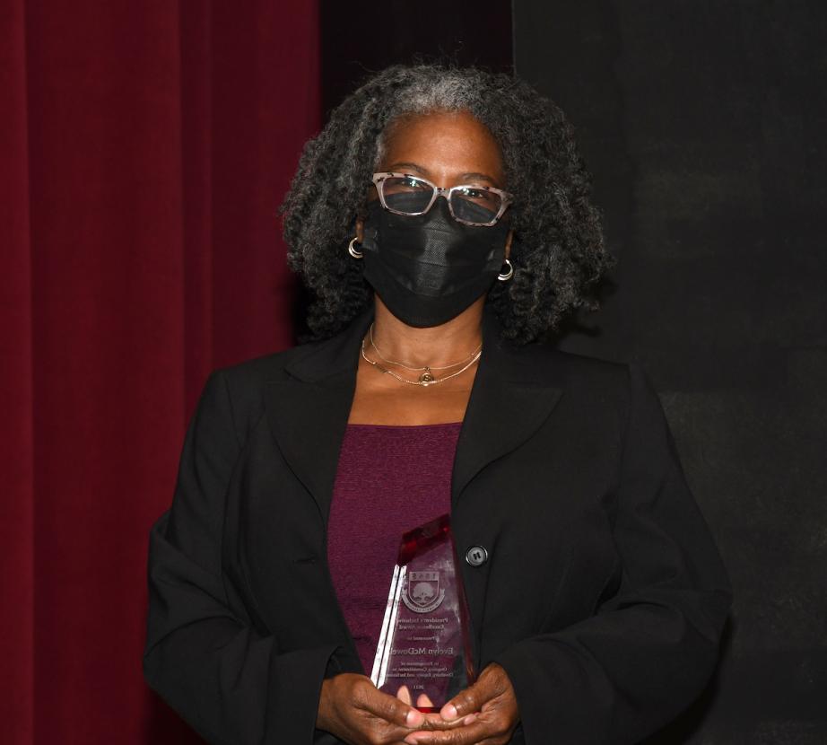 Evelyn McDowell at the awards ceremony