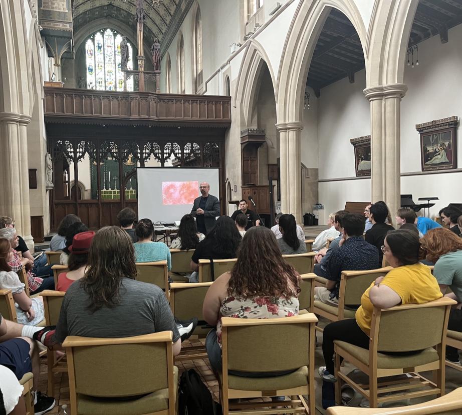 Choral Institute students listen to lecture