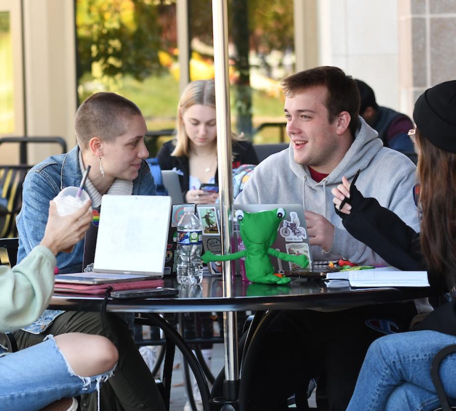 Students outside SRC