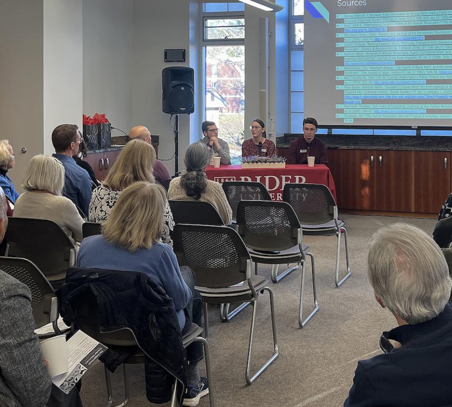 Scholar panel at Koppelman event