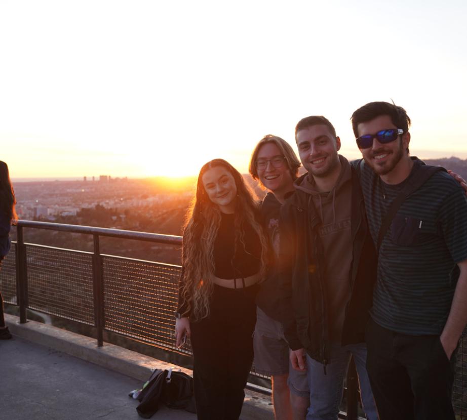 Students outside in LA