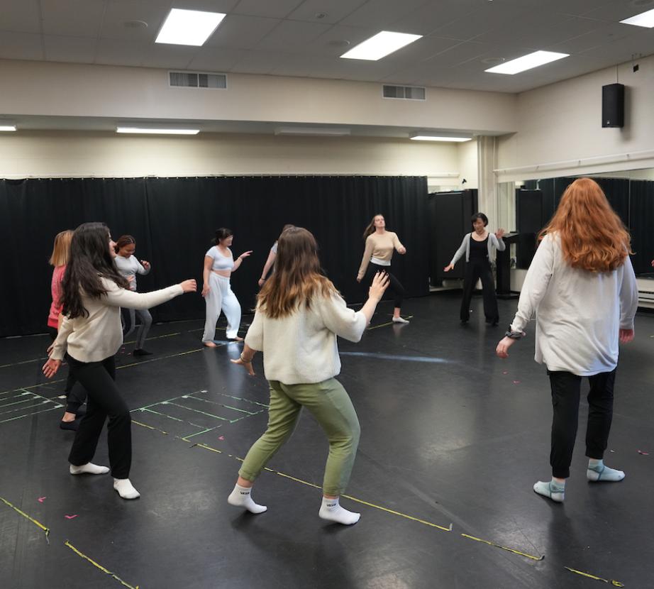 Dance/Movement Therapy students sway from side to side
