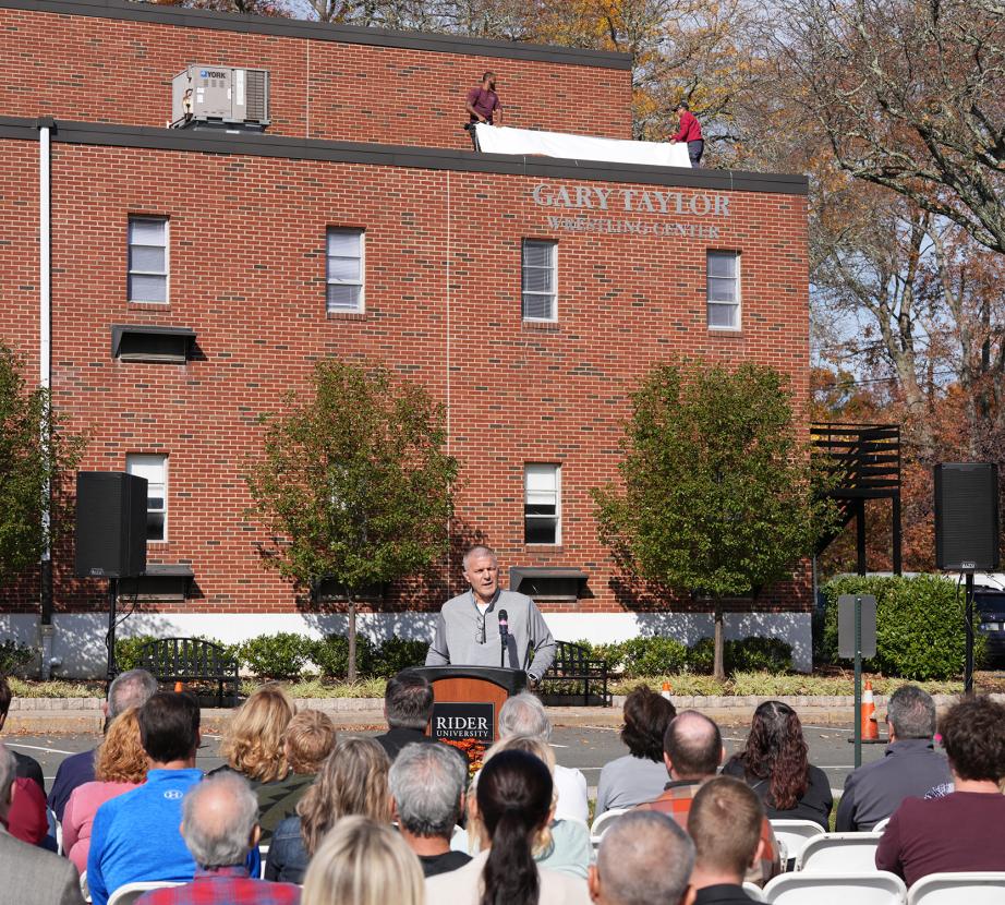 Unveiling of the Gary Taylor wrestling center